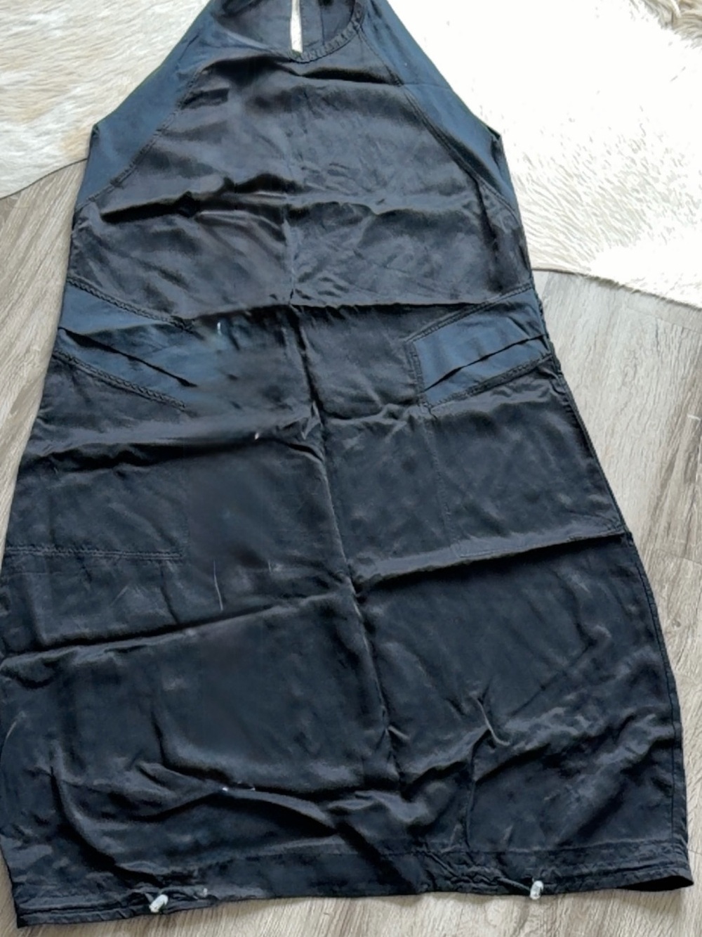 European Culture Black Sleeveless Dress